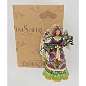 Jim Shore 2002 Red/Green Angel Garland Ornament #4027722 in box JS14